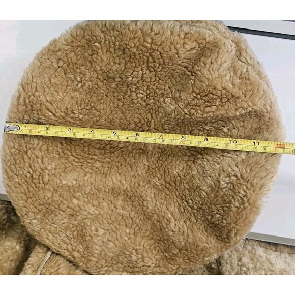Vintage Marena Marena Two Coat Tan Womens 3X Long Sherpa Overcoat w Hat - Picture 14 of 16